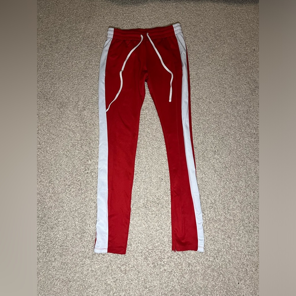 Red sweatpants